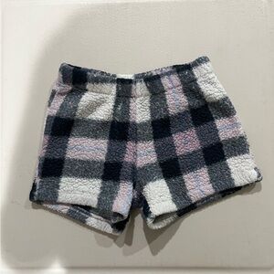 Plaid Fleece Shorts